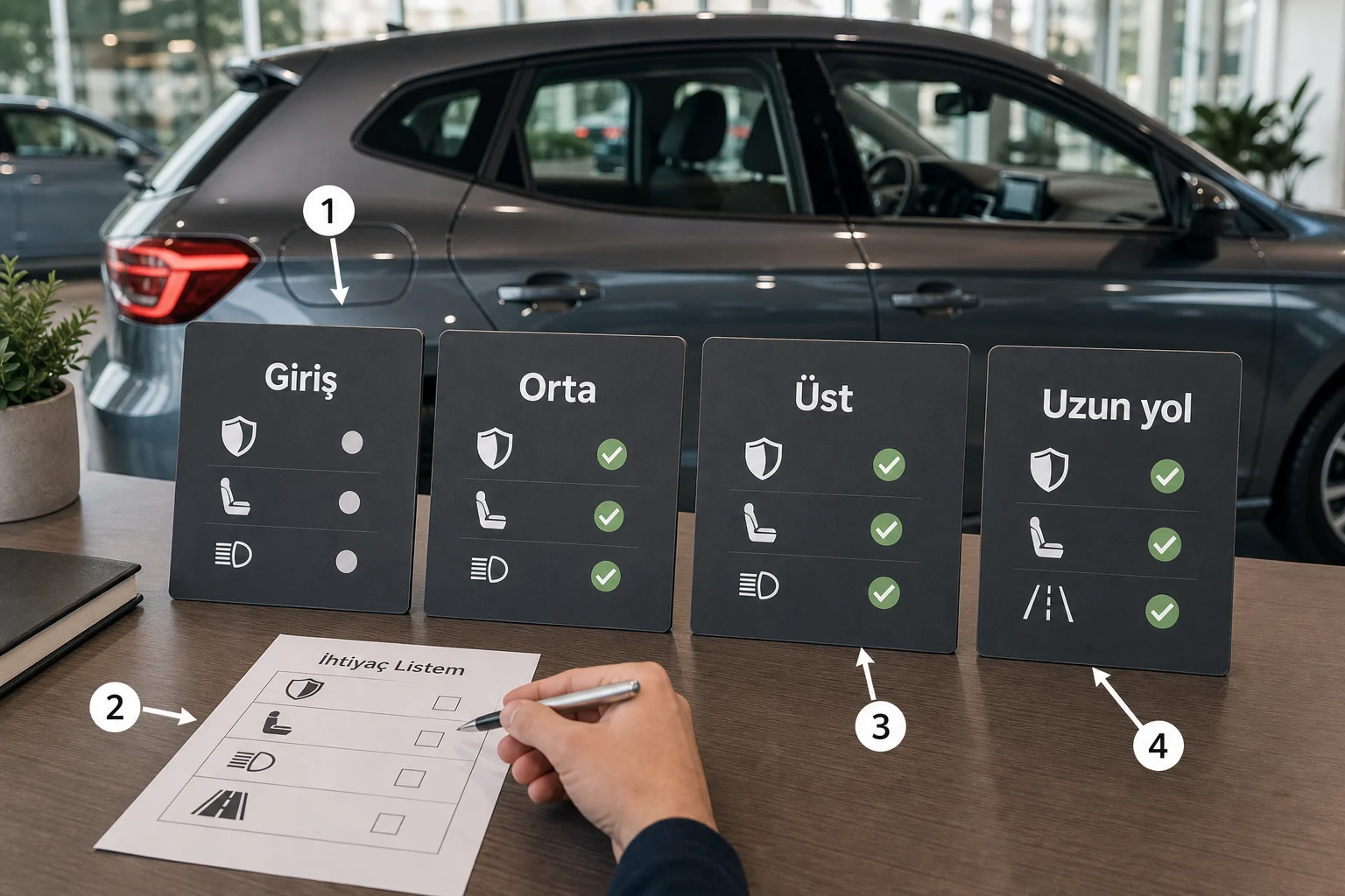 İnfografik: Audi A3 hangi paket kime uygun? karar matrisi - Audi A3 Paket Sıralaması: Hangi Paket Alınmalı?