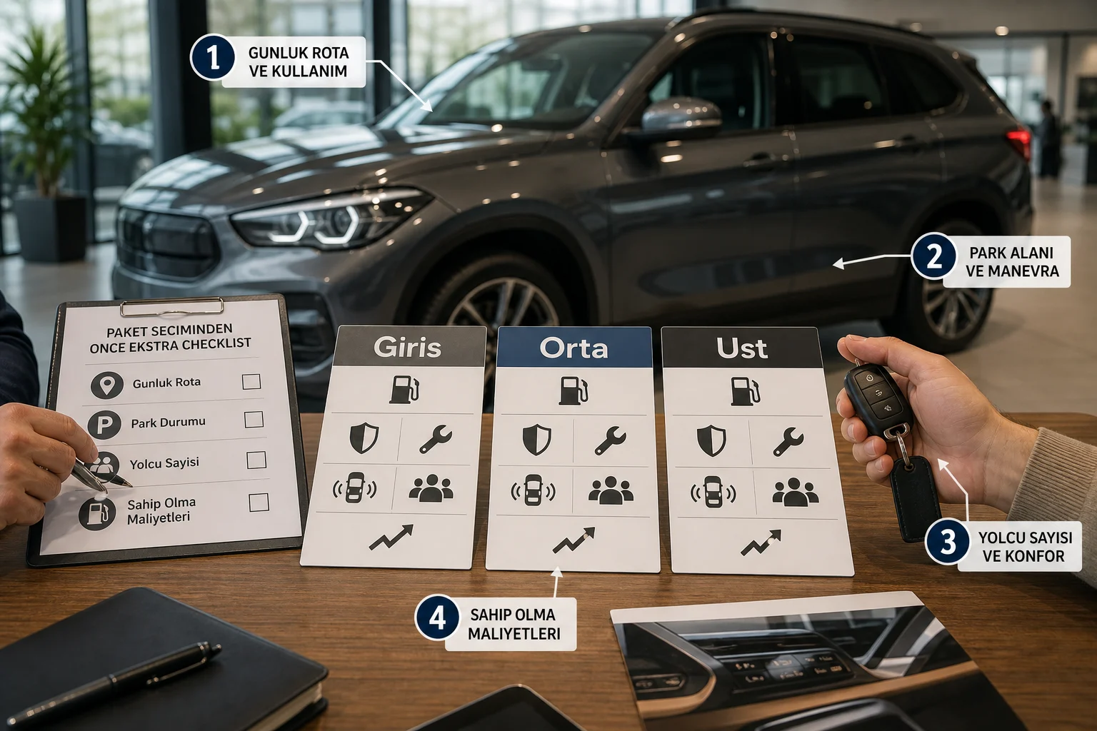 İnfografik: X1 paket sıralaması için ek kontrol listesi - BMW X1 Paket Sıralaması: Hangi Paket Alınmalı?