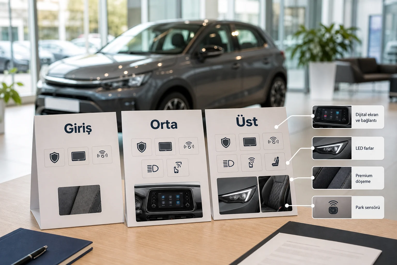 İnfografik: Citroen C3 paket farkları: Giriş paket, Orta paket, Üst paket - Citroen C3 Paket Sıralaması: Hangi Donanım Paketi Mantıklı?