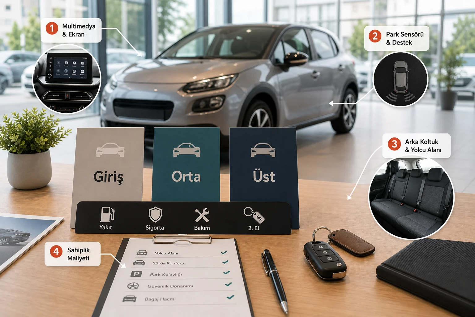 İnfografik: C3 paket sıralaması için ek kontrol listesi - Citroen C3 Paket Sıralaması: Hangi Donanım Paketi Mantıklı?
