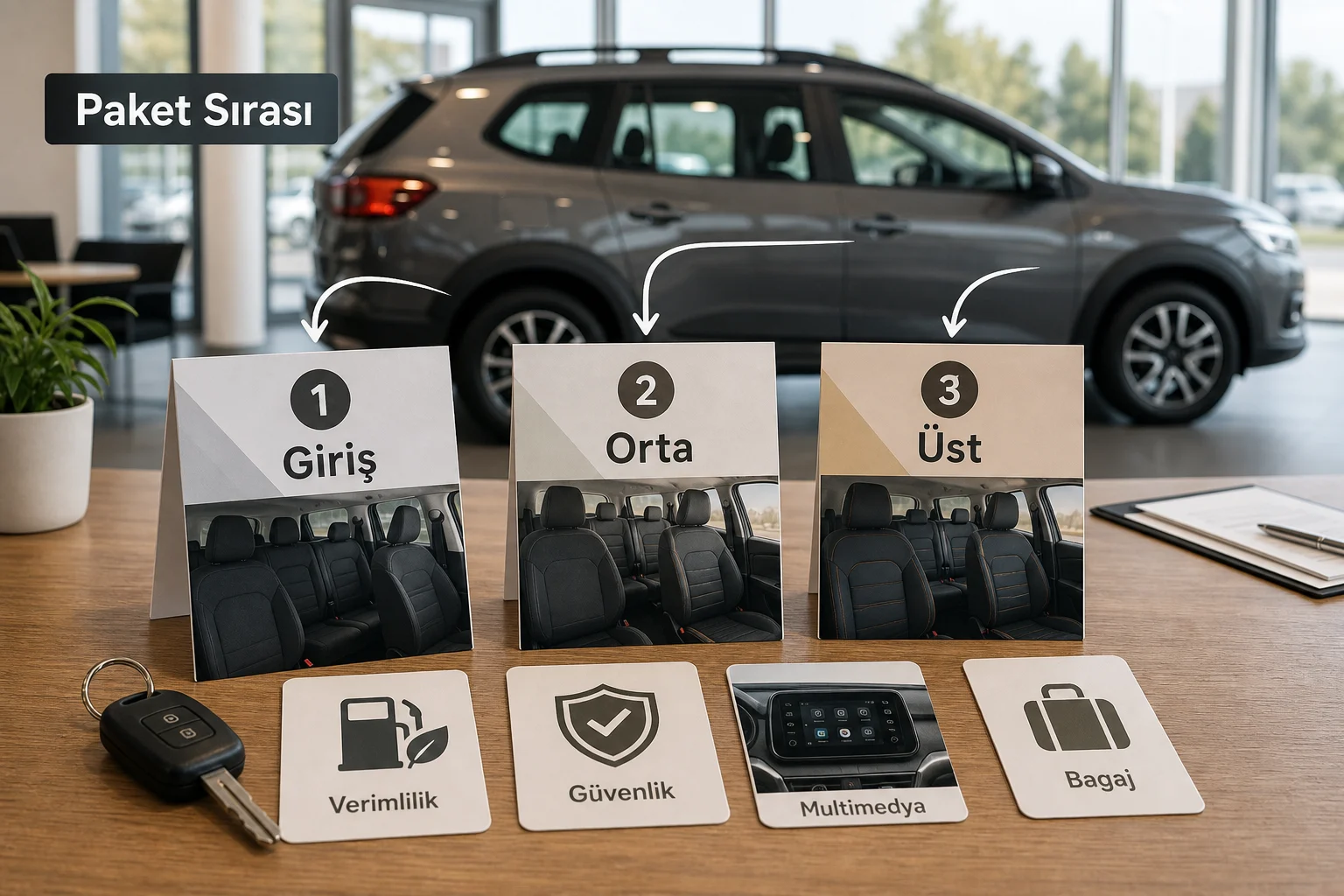 İnfografik: Dacia Jogger donanım paketleri sıralama tablosu - Dacia Jogger Paket Sıralaması: Hangi Donanım Paketi Mantıklı?