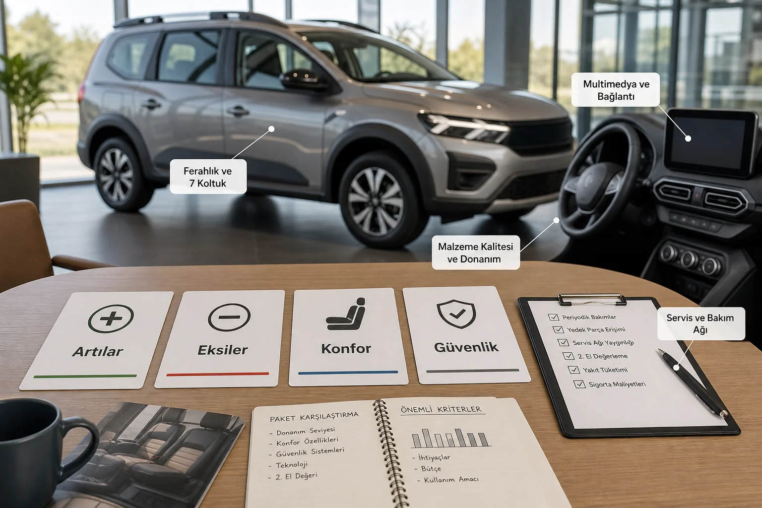 İnfografik: Dacia Jogger kronik sorunlar, artılar ve eksiler - Dacia Jogger Paket Sıralaması: Hangi Donanım Paketi Mantıklı?