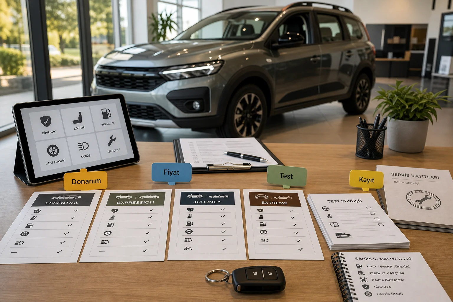 İnfografik: Dacia Jogger güncel donanım listesi kontrolü - Dacia Jogger Paket Sıralaması: Hangi Donanım Paketi Mantıklı?