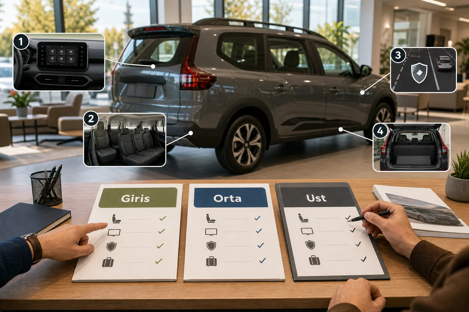İnfografik: Dacia Jogger paket sıralaması sık sorulan sorular - Dacia Jogger Paket Sıralaması: Hangi Donanım Paketi Mantıklı?