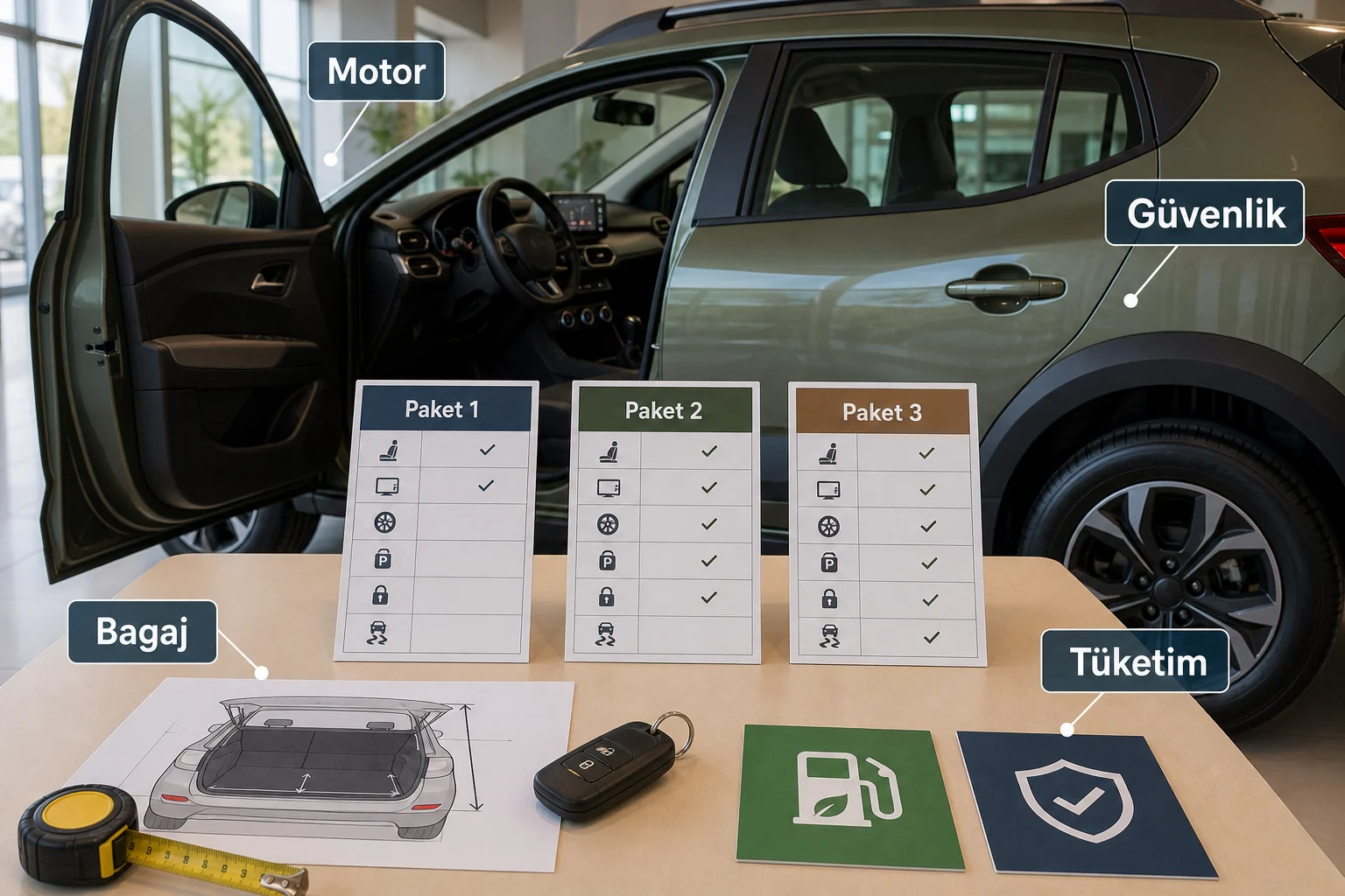 İnfografik: Dacia Sandero Stepway teknik özellikler ve güvenlik donanımları - Dacia Sandero Stepway Paket Sıralaması: Hangi Donanım Paketi Mantıklı?