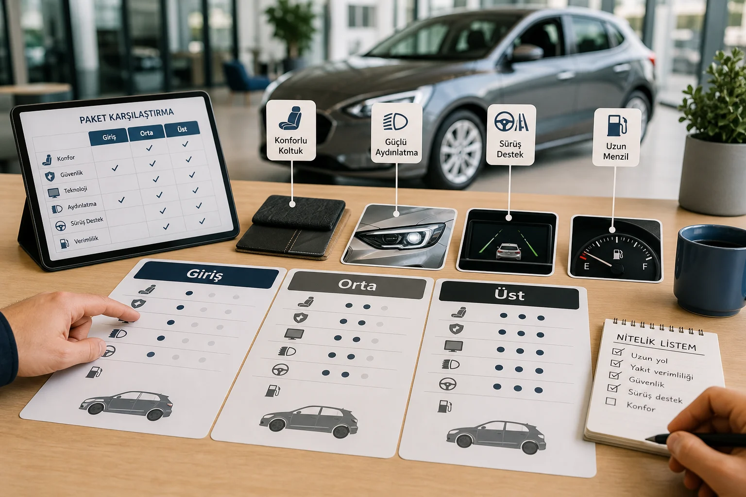 İnfografik: Ford Focus hangi paket kime uygun? karar matrisi - Ford Focus Paket Sıralaması: Hangi Donanım Paketi Mantıklı?