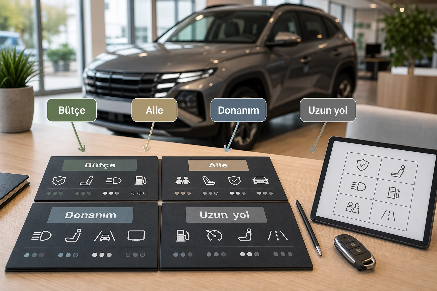 İnfografik: Hyundai Tucson hangi paket kime uygun? karar matrisi - Hyundai Tucson Paket Sıralaması: Hangi Paket Alınmalı?