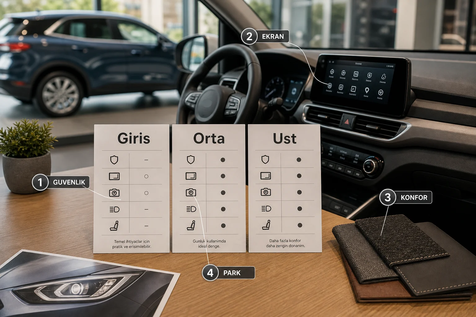 İnfografik: Kia Sportage paket farkları: Giriş paket, Orta paket, Üst paket - Kia Sportage Paket Sıralaması: Hangi Paket Alınmalı?