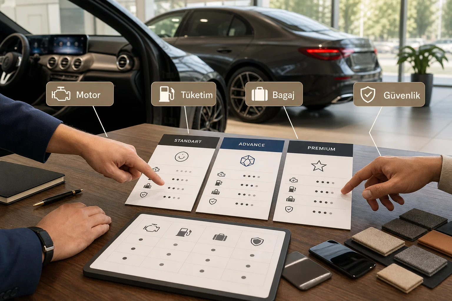 İnfografik: Mercedes-Benz C Serisi teknik özellikler ve güvenlik donanımları - Mercedes-Benz C Serisi Paket Sıralaması: Hangi Paket Alınmalı?