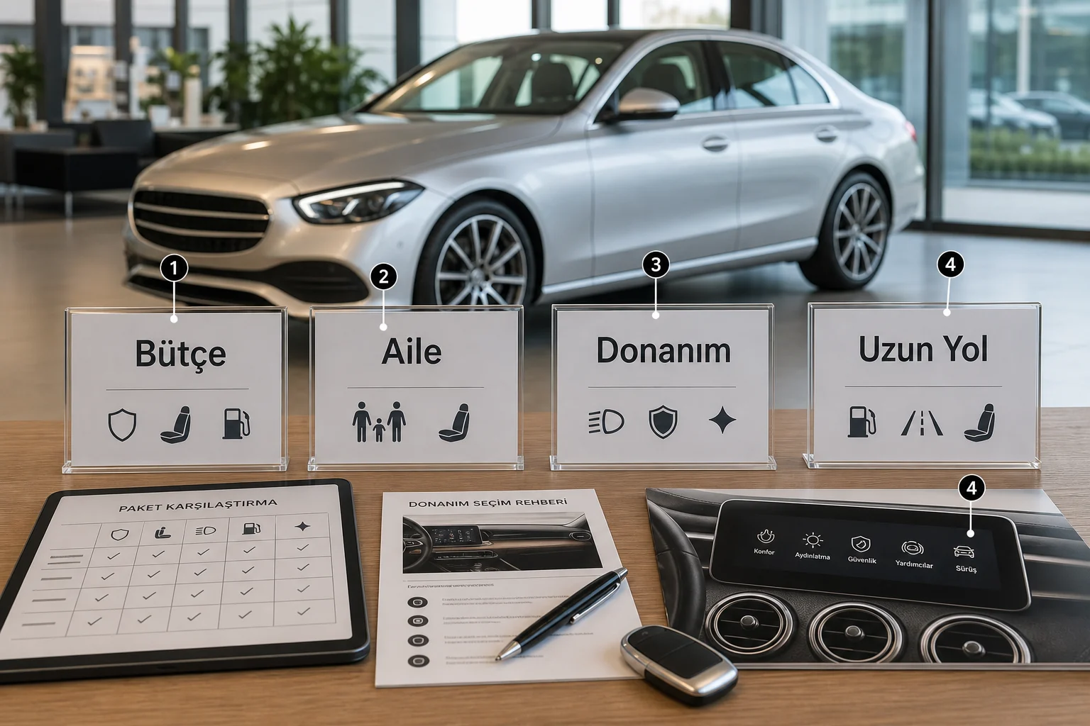 İnfografik: Mercedes-Benz C Serisi hangi paket kime uygun? karar matrisi - Mercedes-Benz C Serisi Paket Sıralaması: Hangi Paket Alınmalı?