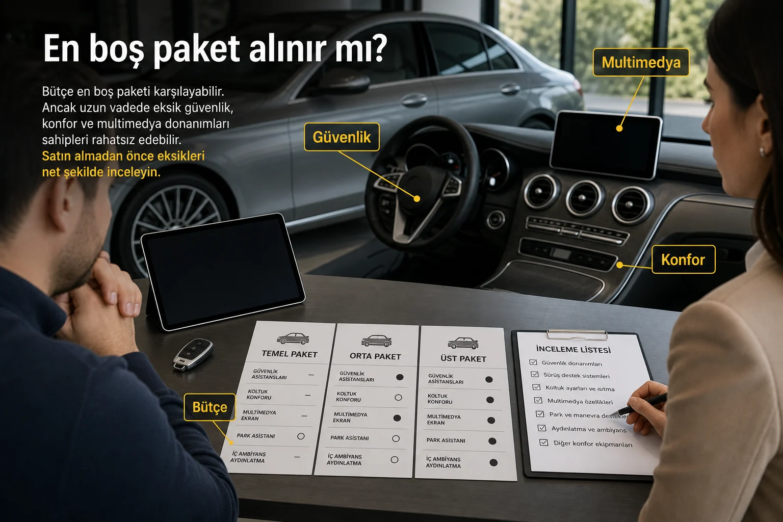İnfografik: En boş paket alınır mı? - Mercedes-Benz C Serisi Paket Sıralaması: Hangi Paket Alınmalı?
