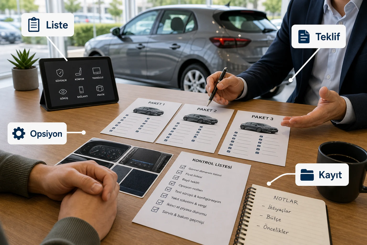 İnfografik: Opel Corsa güncel donanım listesi kontrolü - Opel Corsa Paket Sıralaması: Hangi Paket Alınmalı?