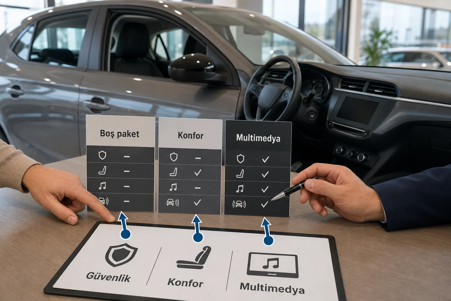 İnfografik: En boş paket alınır mı? - Opel Corsa Paket Sıralaması: Hangi Paket Alınmalı?
