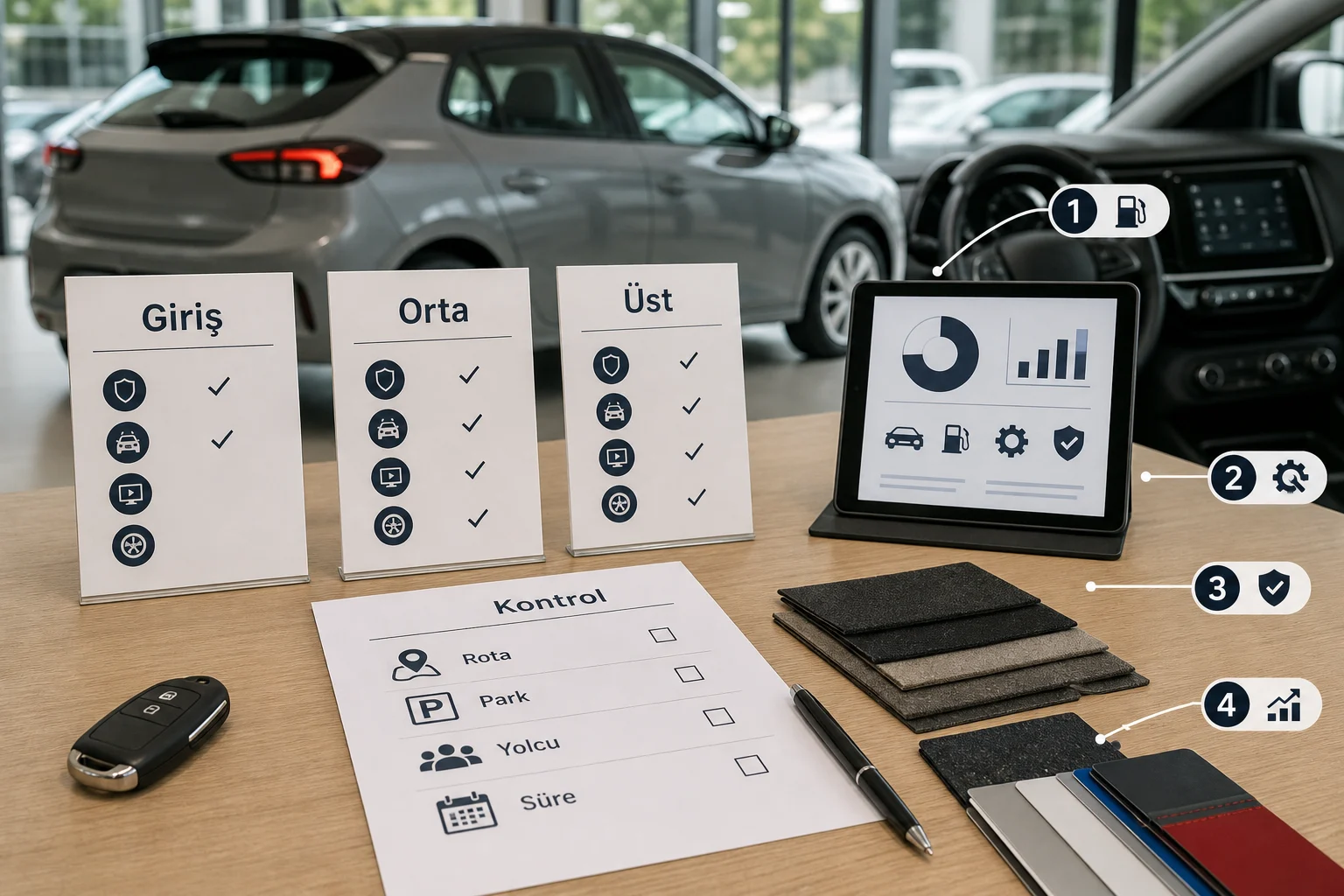 İnfografik: Corsa paket sıralaması için ek kontrol listesi - Opel Corsa Paket Sıralaması: Hangi Paket Alınmalı?
