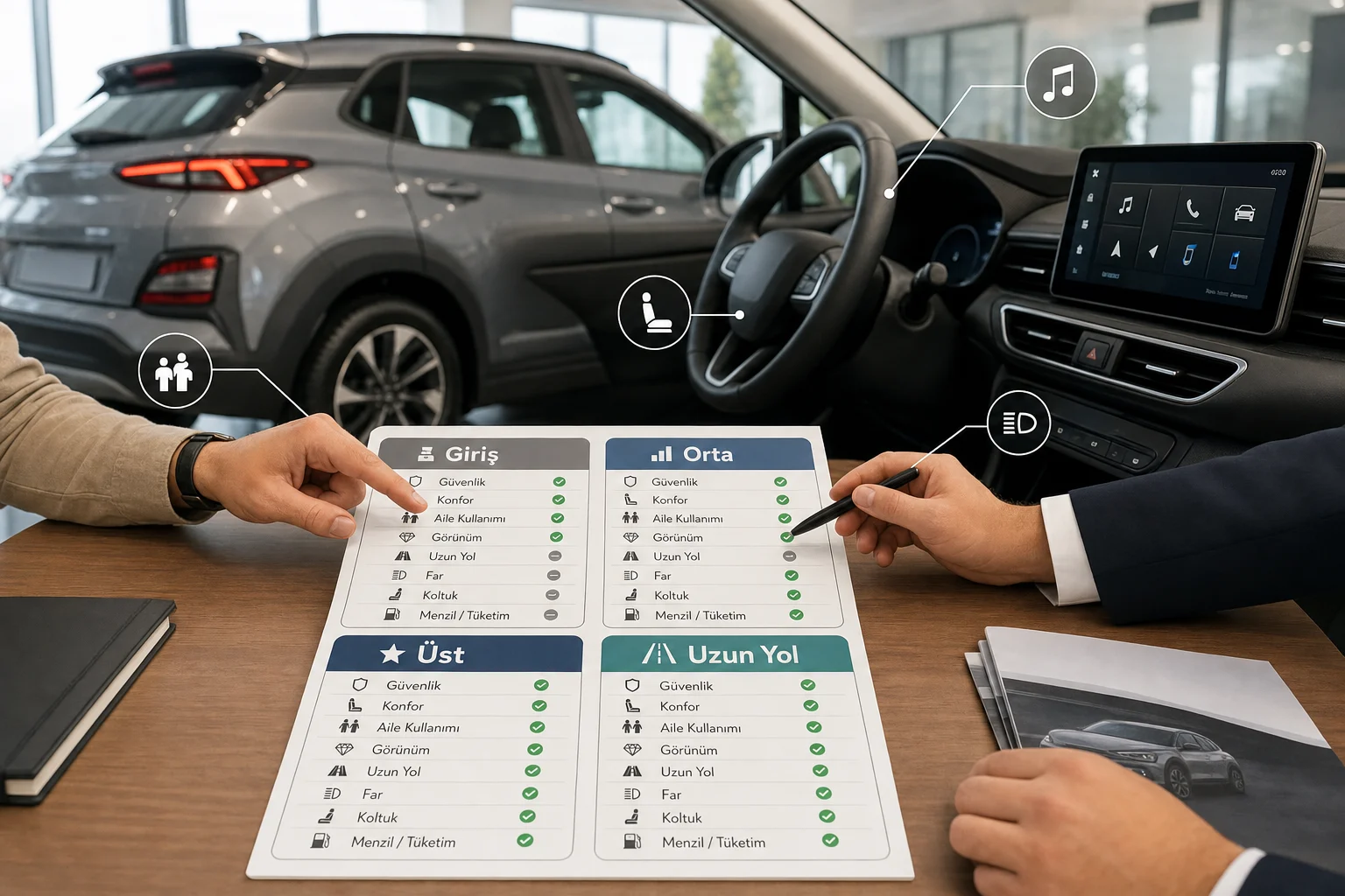 İnfografik: Peugeot 3008 hangi paket kime uygun? karar matrisi - Peugeot 3008 Paket Sıralaması: Hangi Paket Alınmalı?