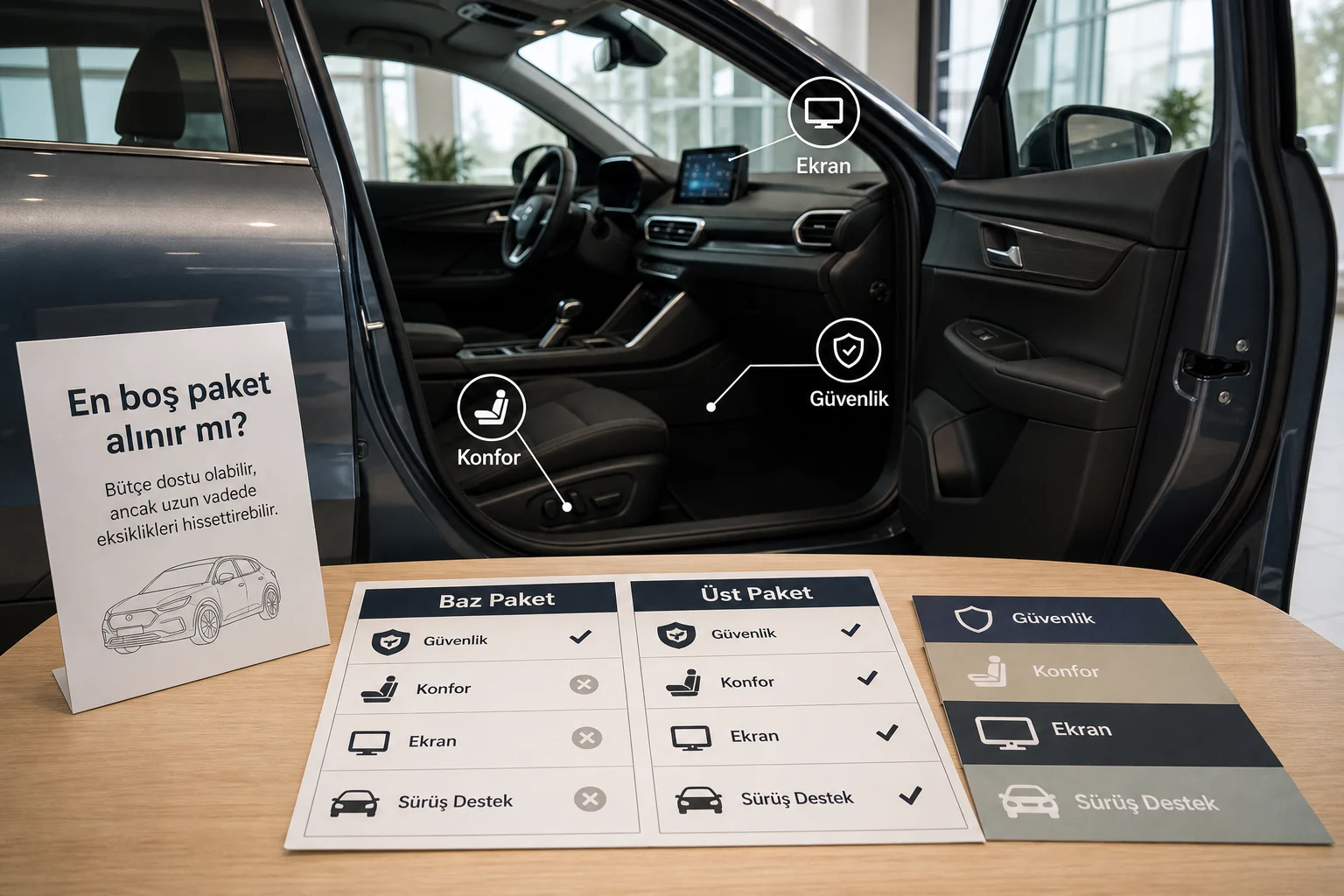 İnfografik: En boş paket alınır mı? - Peugeot 3008 Paket Sıralaması: Hangi Paket Alınmalı?