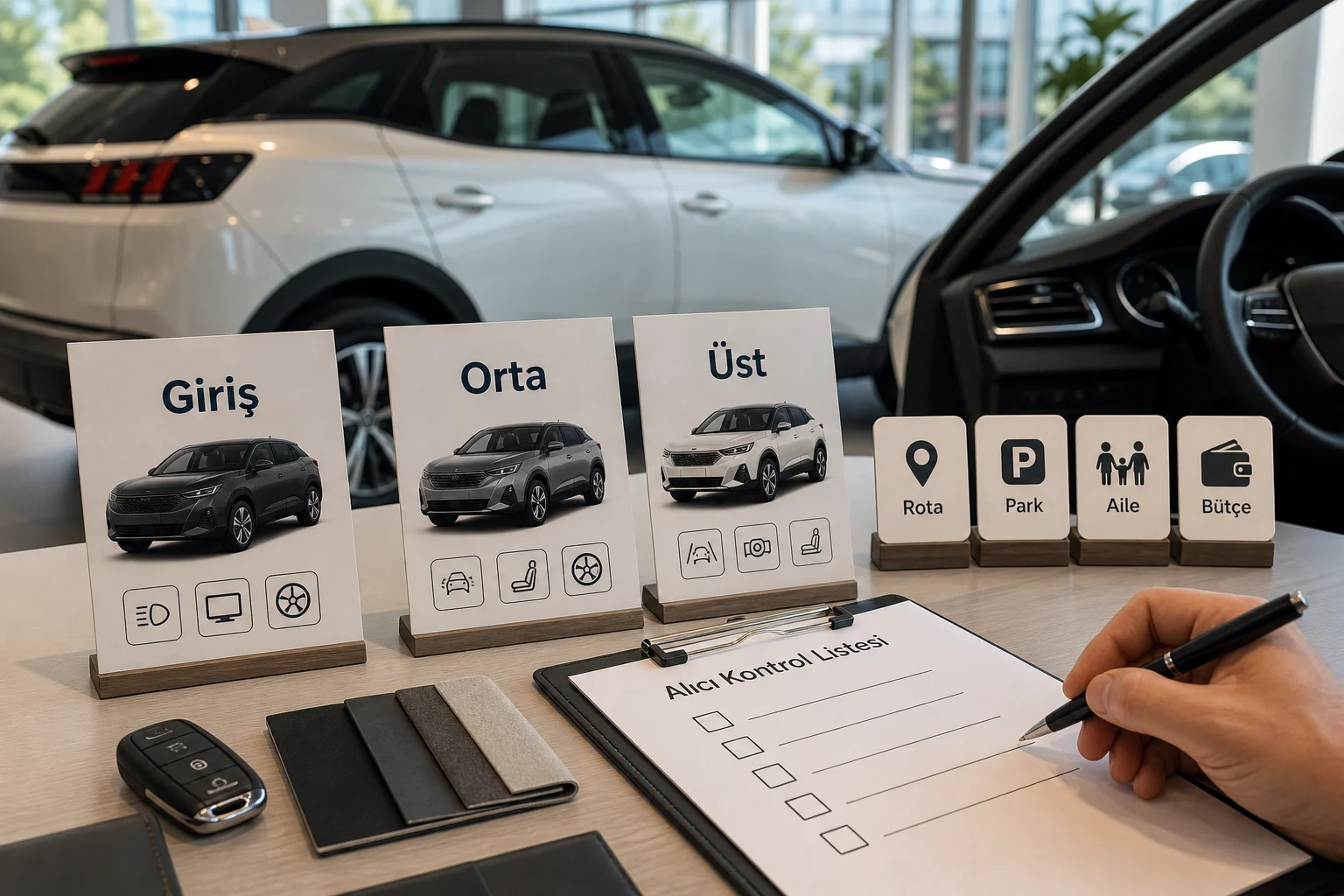 İnfografik: 3008 paket sıralaması için ek kontrol listesi - Peugeot 3008 Paket Sıralaması: Hangi Paket Alınmalı?