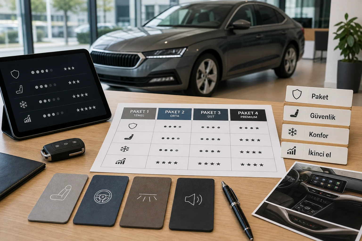 İnfografik: Skoda Octavia donanım paketleri sıralama tablosu - Skoda Octavia Paket Sıralaması: Hangi Paket Alınmalı?