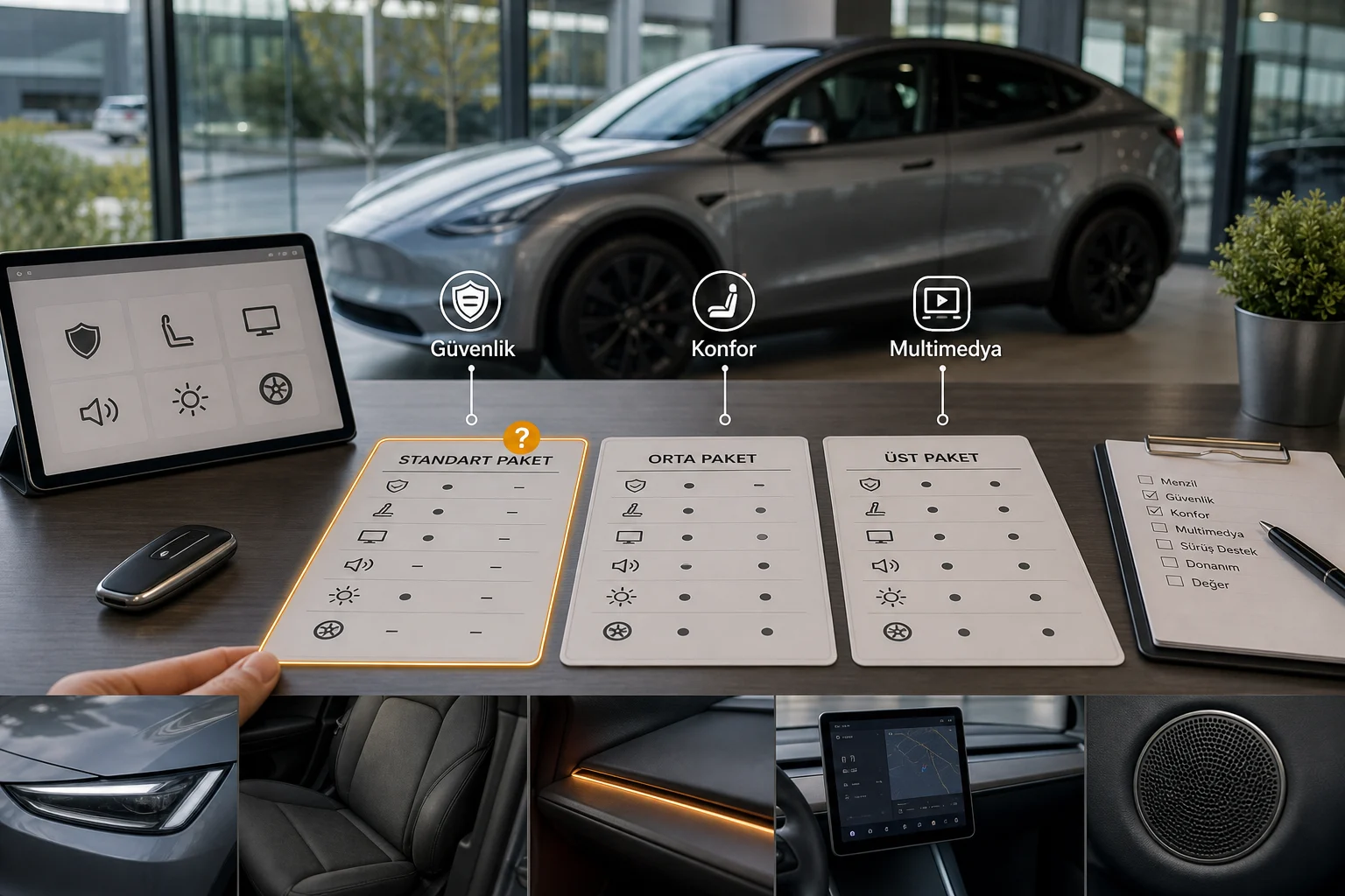 İnfografik: En boş paket alınır mı? - Tesla Model Y Paket Sıralaması: Hangi Donanım Paketi Mantıklı?