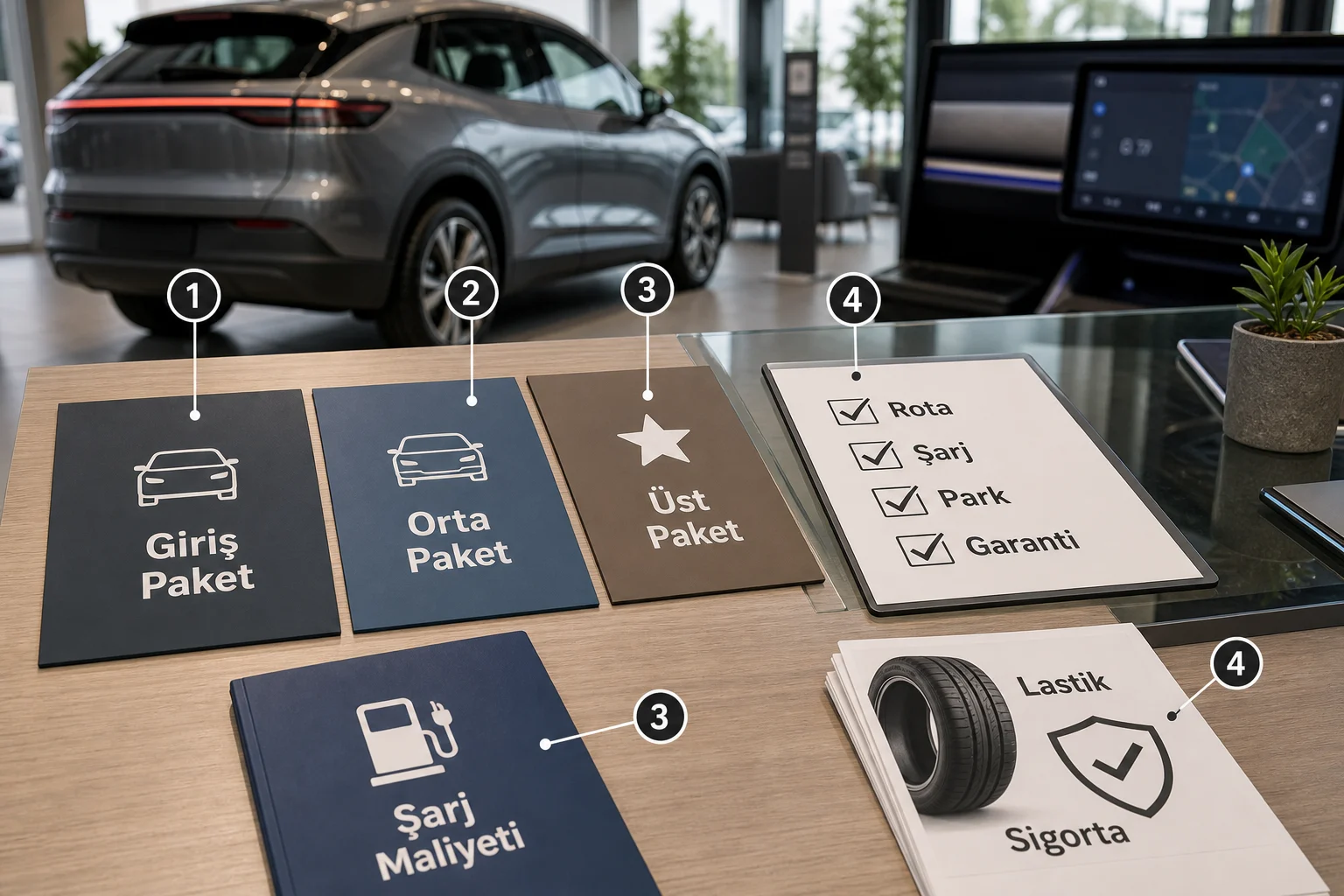 İnfografik: Model Y paket sıralaması için ek kontrol listesi - Tesla Model Y Paket Sıralaması: Hangi Donanım Paketi Mantıklı?