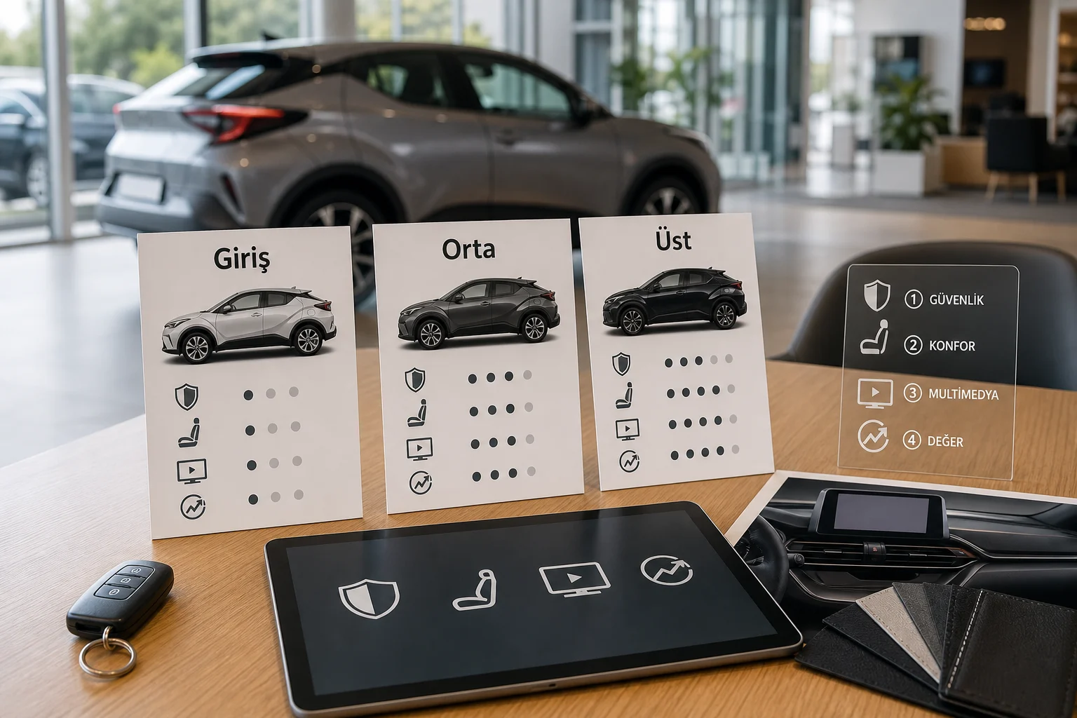 İnfografik: Toyota C-HR donanım paketleri sıralama tablosu - Toyota C-HR Paket Sıralaması: Hangi Paket Alınmalı?