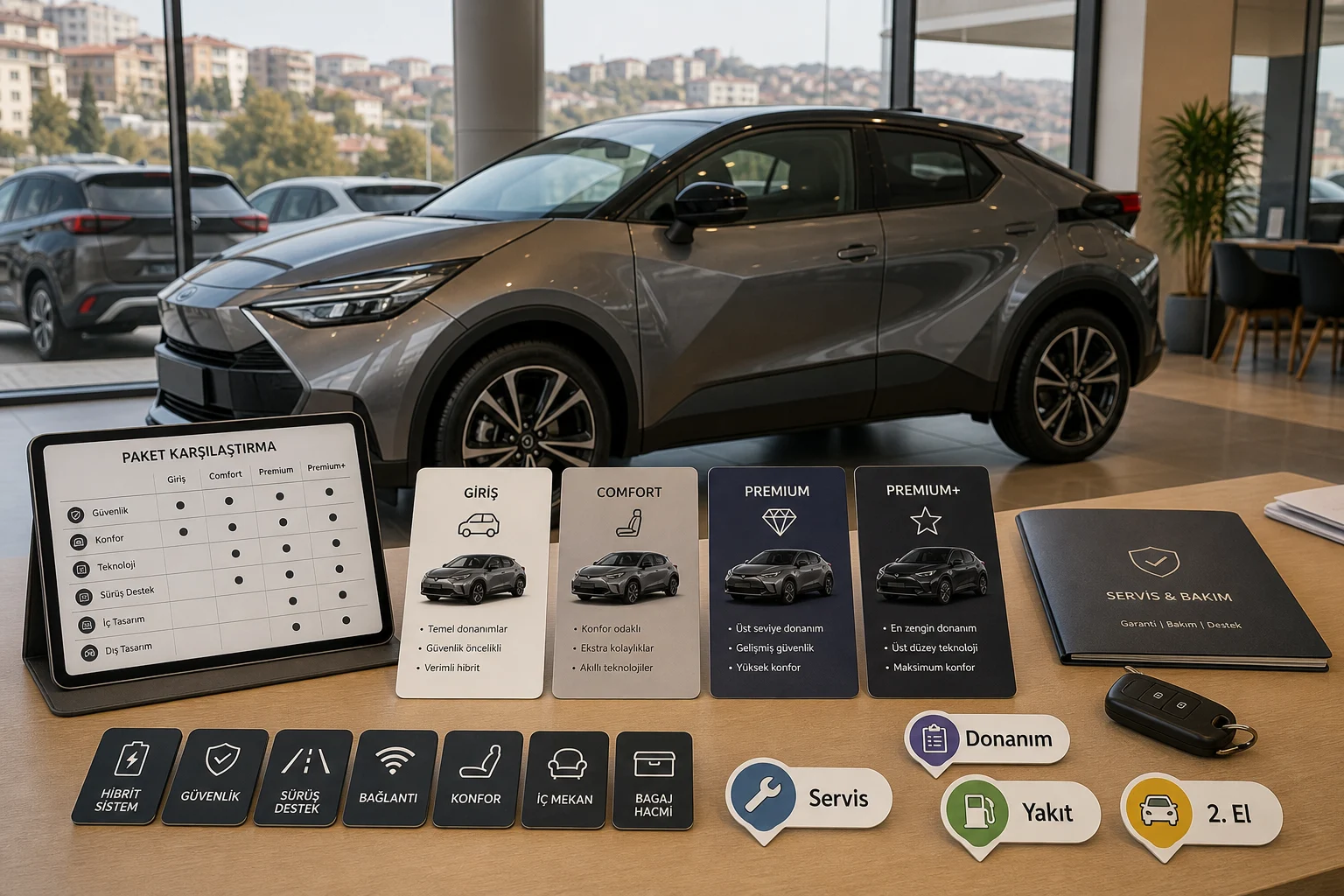 İnfografik: Toyota C-HR Türkiye pazarı, segmenti ve rakipleri - Toyota C-HR Paket Sıralaması: Hangi Paket Alınmalı?