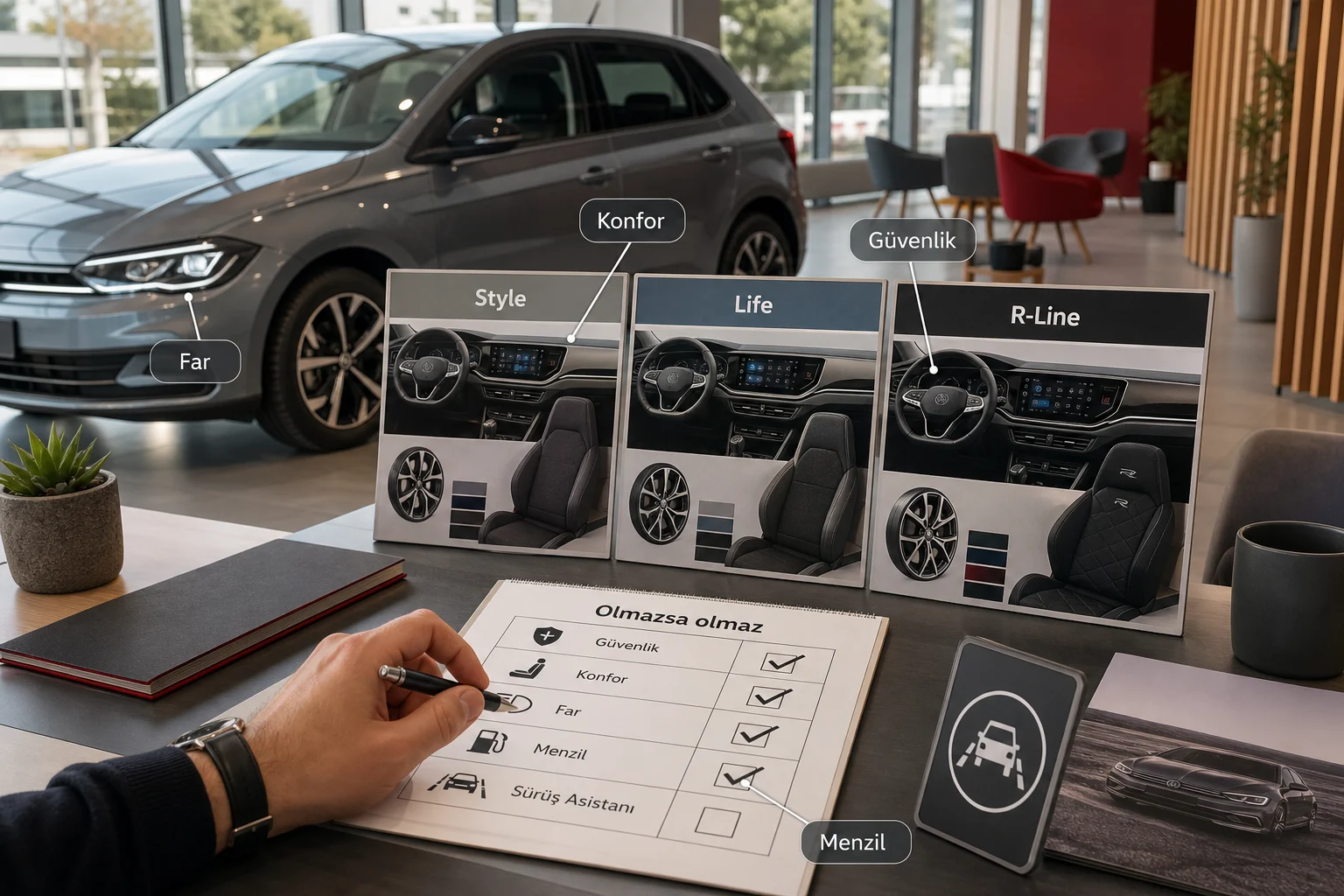İnfografik: Volkswagen Polo hangi paket kime uygun? karar matrisi - Volkswagen Polo Paket Sıralaması: Hangi Paket Alınmalı?