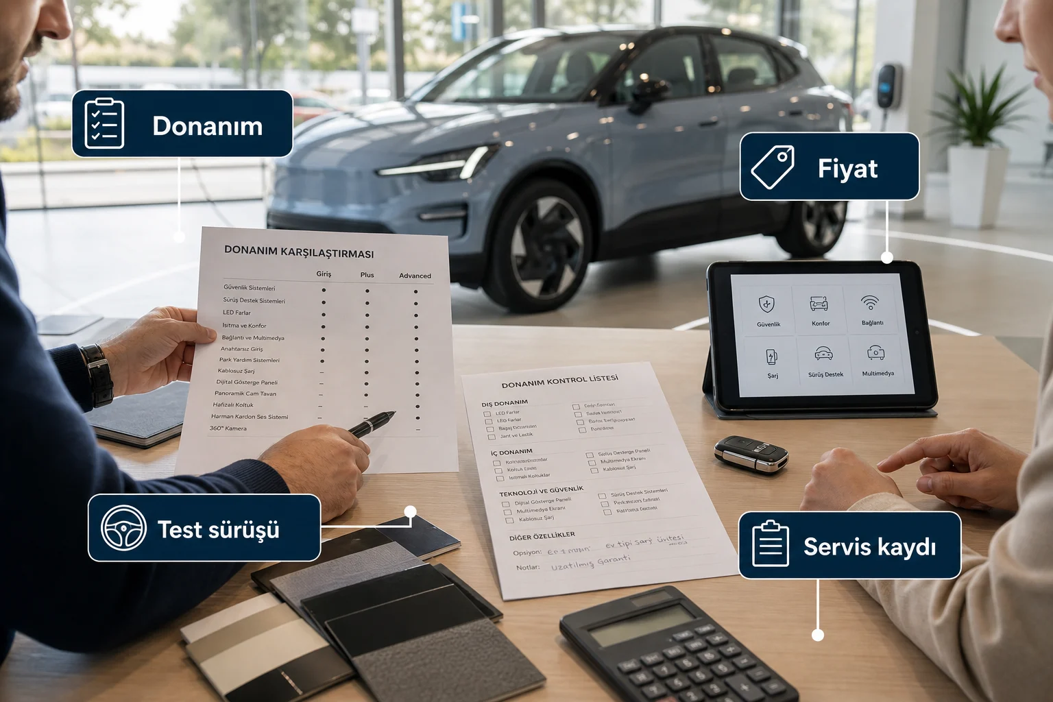İnfografik: Volvo EX30 güncel donanım listesi kontrolü - Volvo EX30 Paket Sıralaması: Hangi Paket Alınmalı?